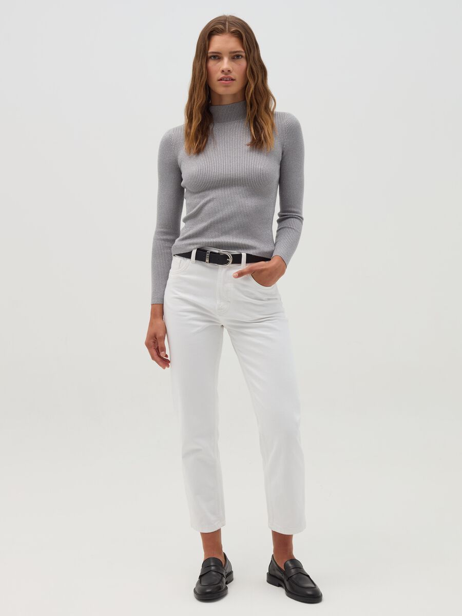 Pullover with high neck and lurex_1