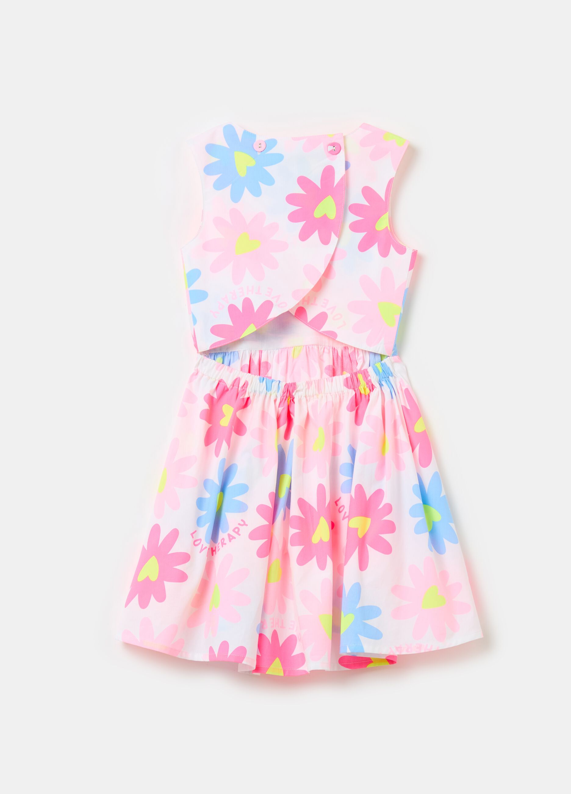 Sleeveless floral print dress