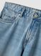 Light blue denim Bermuda shorts in pure cotton, regular fit_5