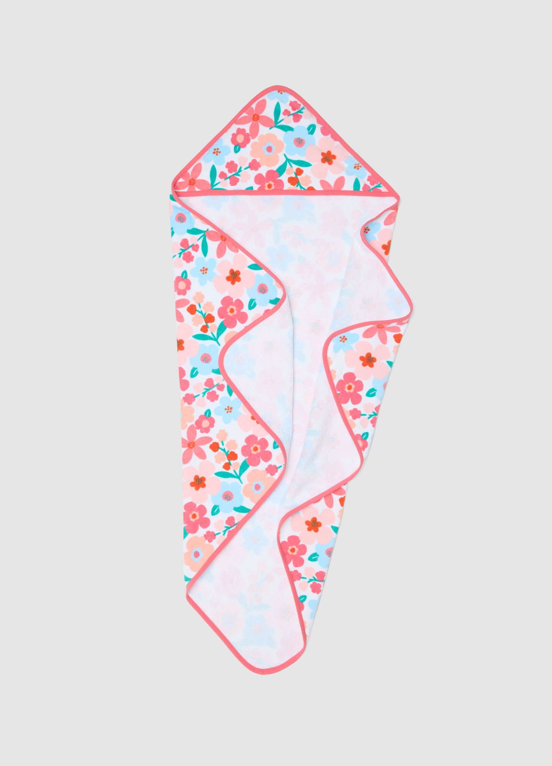 Multicolour floral pure cotton baby girl beach towel