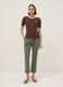 Regular Fit Green Stretch Cotton Trousers_0
