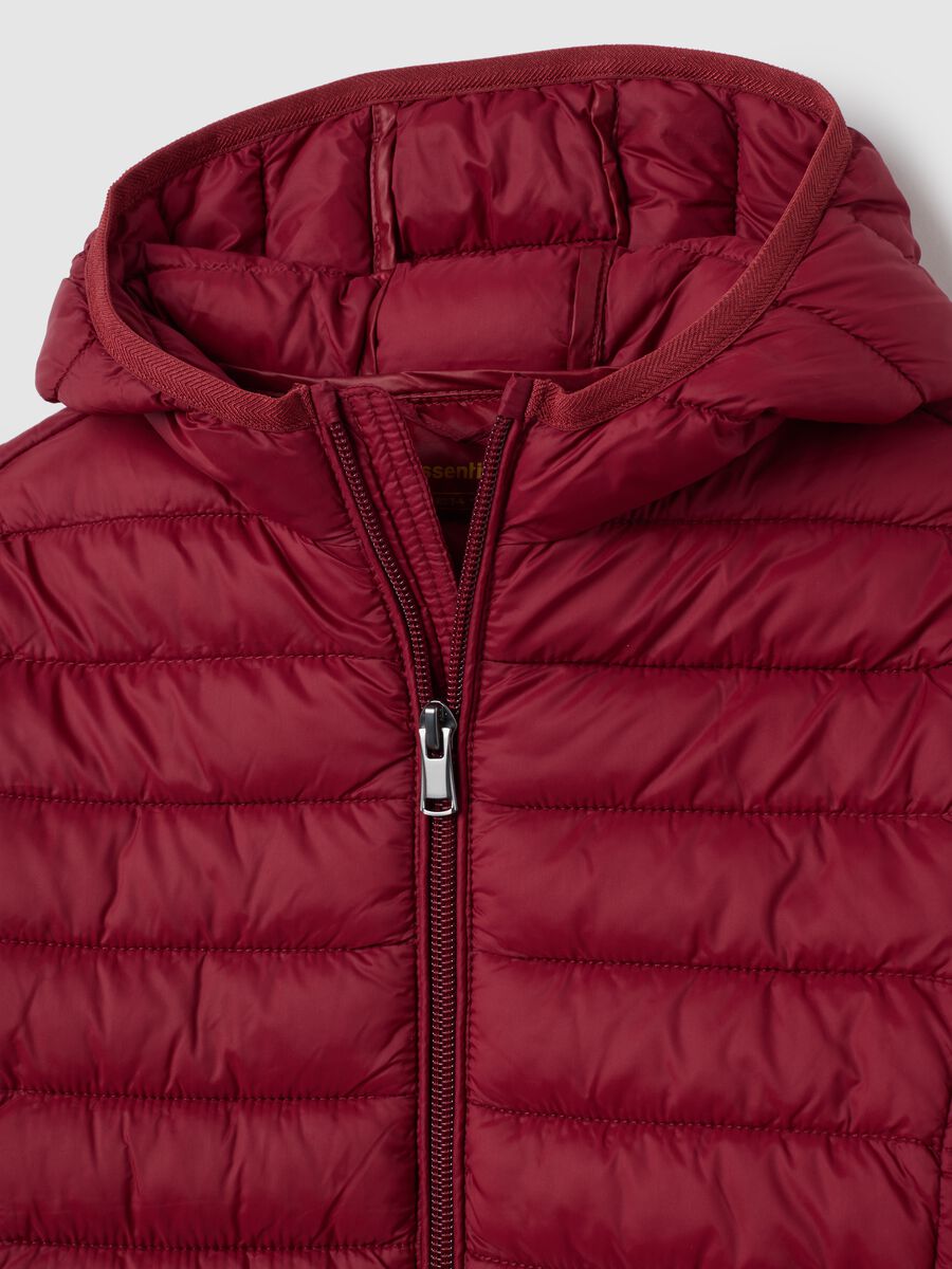 Child's red mixed waterproof regular fit jacket_2