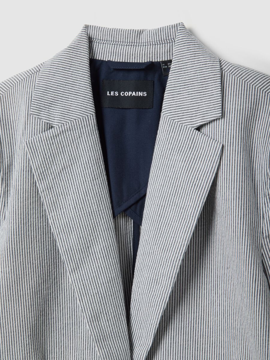 Grey Stretch Cotton Blazer_5