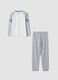 Marl grey organic cotton pyjamas with Mario Kart print_1