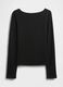 Black Stretch Long Sleeve Top_4