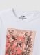 White pure cotton regular fit T-shirt with print_5