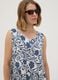 Blue pure viscose dress with floral print, regular fit_2