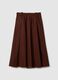 Long brown pure cotton skirt regular fit_4