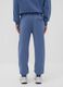 Blue cotton-blend joggers with logo_2
