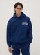 Sweatshirt azul com capuz em mistura de algod&atilde;o com estampado Lakers_0