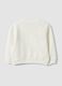Weisses Oversize-Sweatshirt aus reiner Baumwolle mit Herz-Print f&uuml;r Baby-M&auml;dchen_1