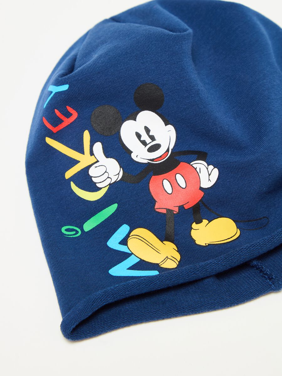 Organic cotton hat with Mickey Mouse print_1