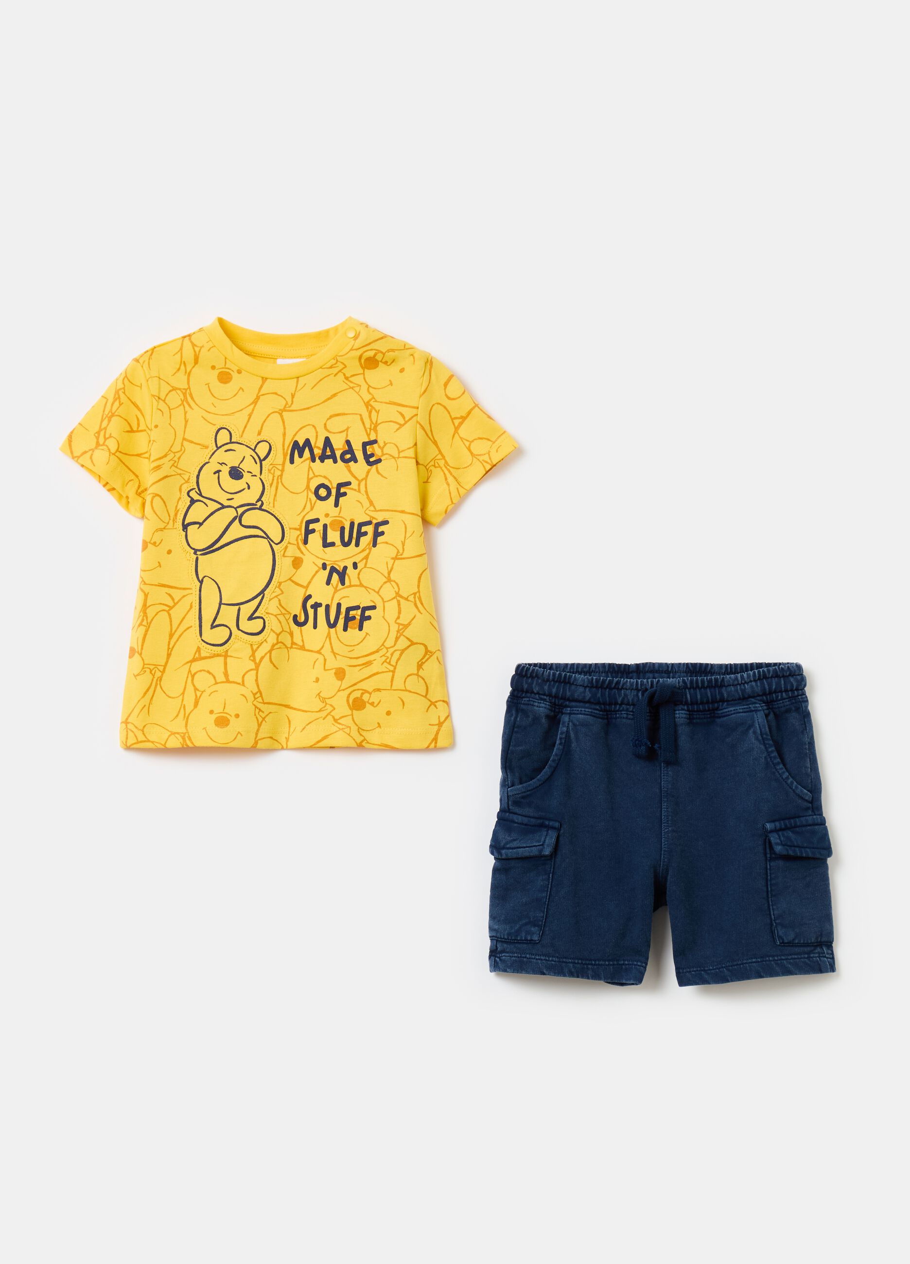 Jogging set in cotton with Winnie the Pooh print