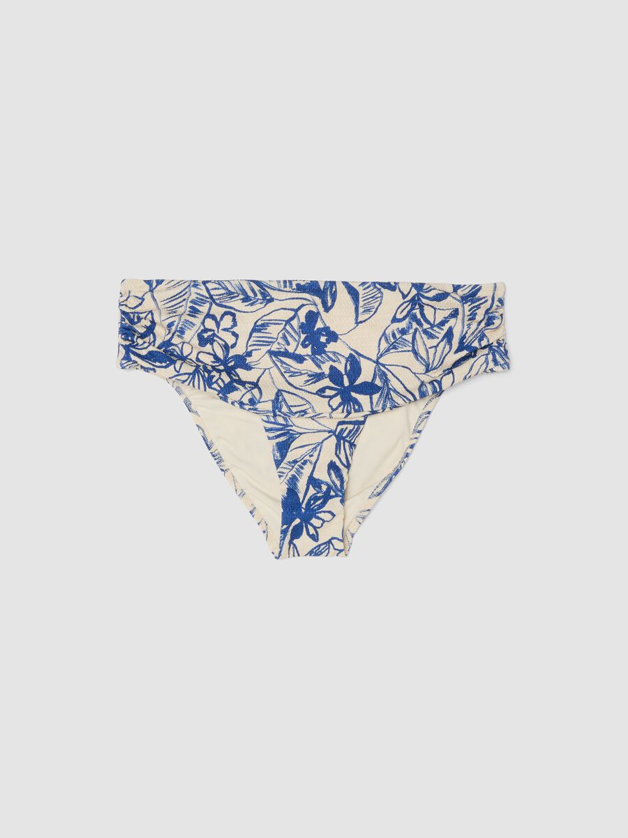 Blue and beige stretch bikini bottoms_4