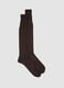 Brown knee-high socks in pure cotton_0