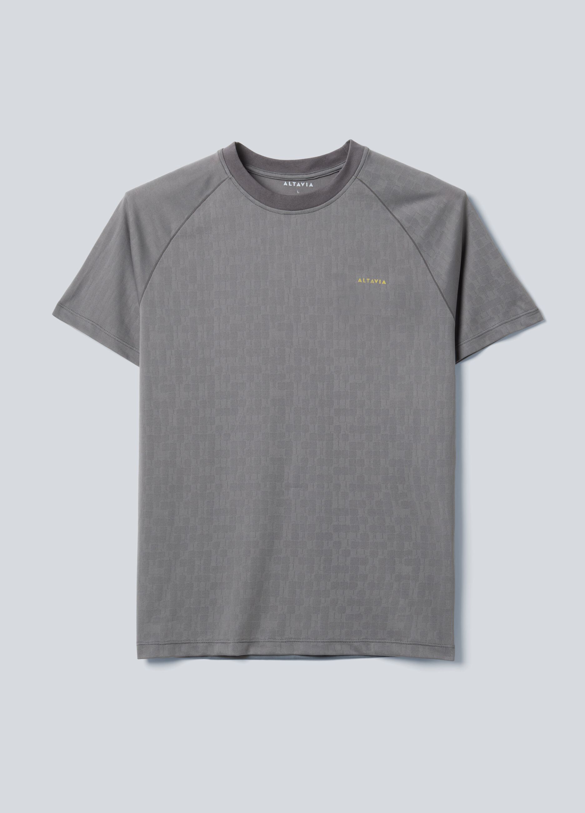 Graues Sport-T-Shirt ALTAVIA COURT aus technischem Material