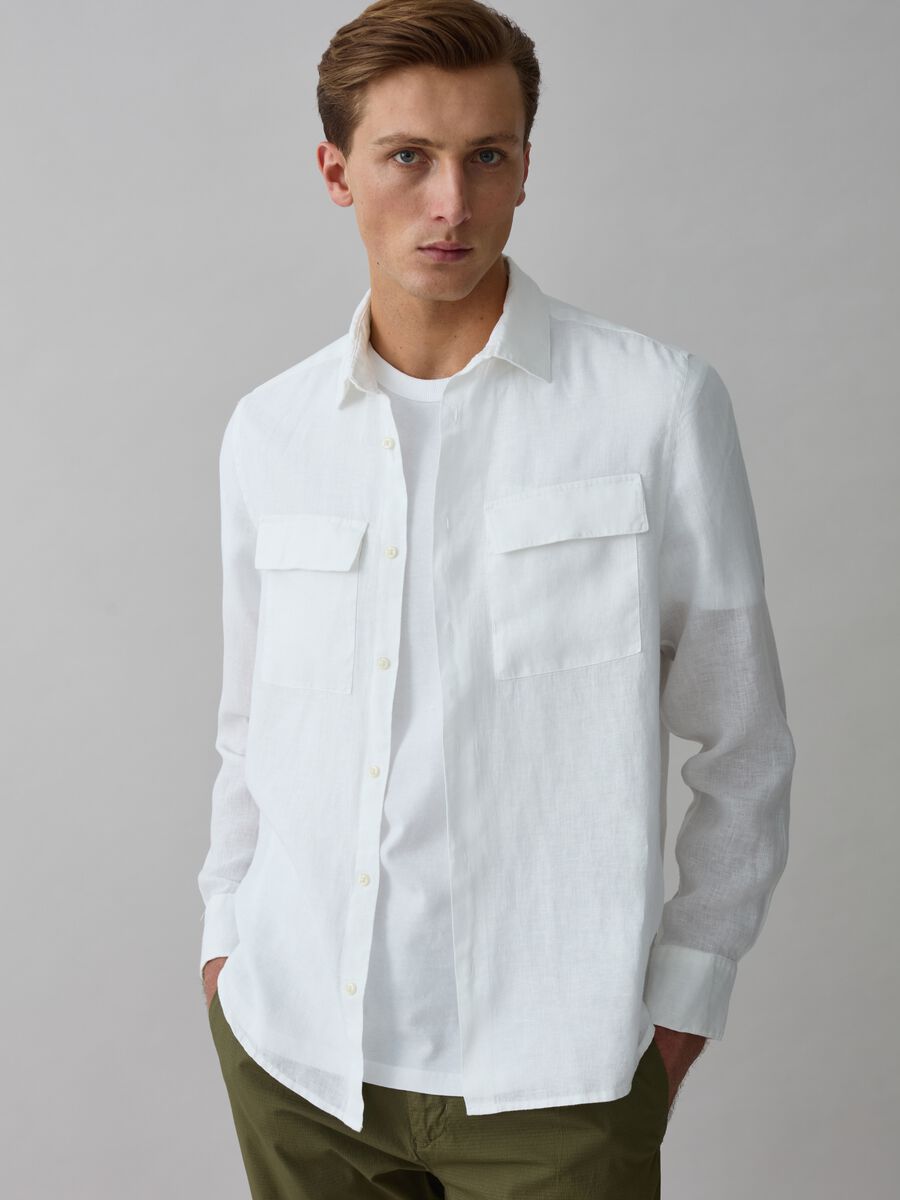 Linen shirt with pockets_0