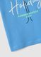 Blue cotton boys' regular fit t-shirt with palm print_2