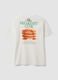 Wei&szlig;es T-Shirt aus reinem Baumwoll-Jersey mit Print, Regular Fit_6