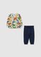 Multicolour sweatshirt and trouser set for boys in pure cotton regular fit_0