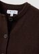 Cardigan marrone in tessuto elasticizzato con girocollo over fit_1