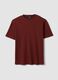 Red pure cotton short-sleeve T-shirt, relaxed fit_0