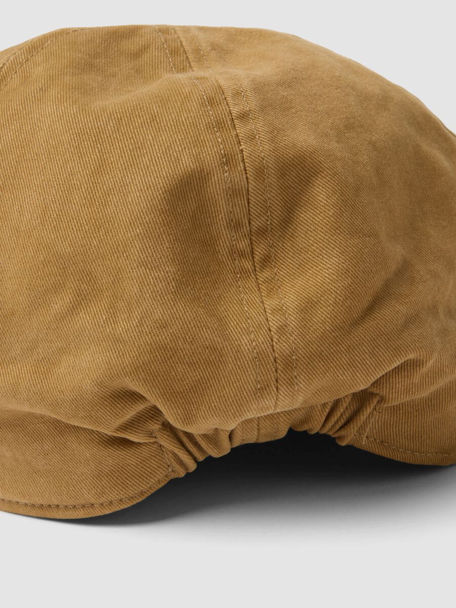 Brown pure cotton flat cap_2