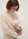 Beige Regular Fit Cable Knit Cardigan_0