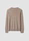 Beige crew-neck jumper in pure merino wool, regular fit_2