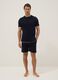 Navy mercerised pure cotton pyjamas_0