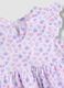 Purple pure cotton mini dress with floral print_3
