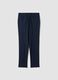 Blue regular-fit stretch viscose trousers_2