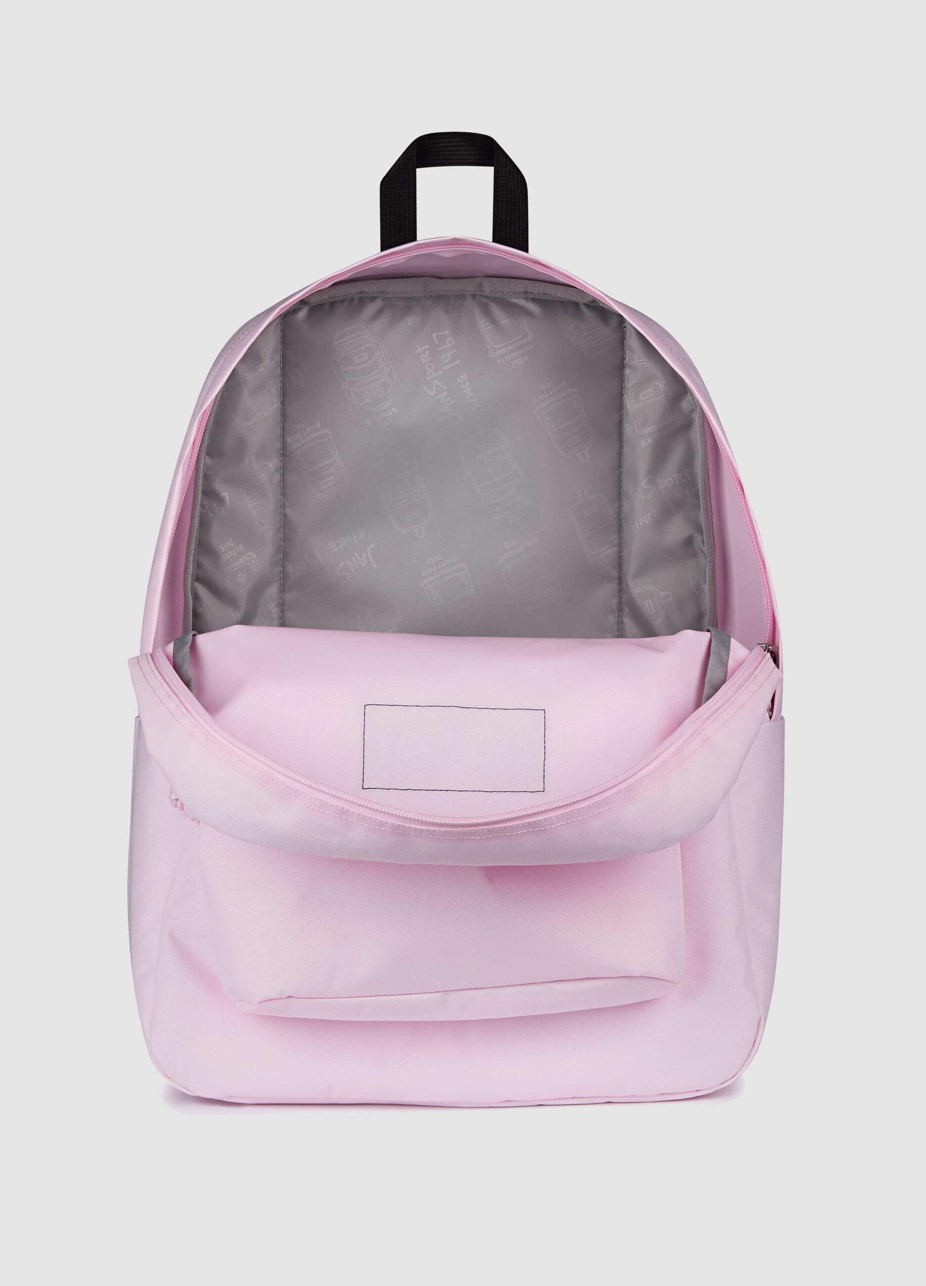 Zaino rosa con tasca frontale