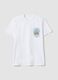 Wei&szlig;es T-Shirt aus reiner Baumwolle mit Print, Regular Fit_4