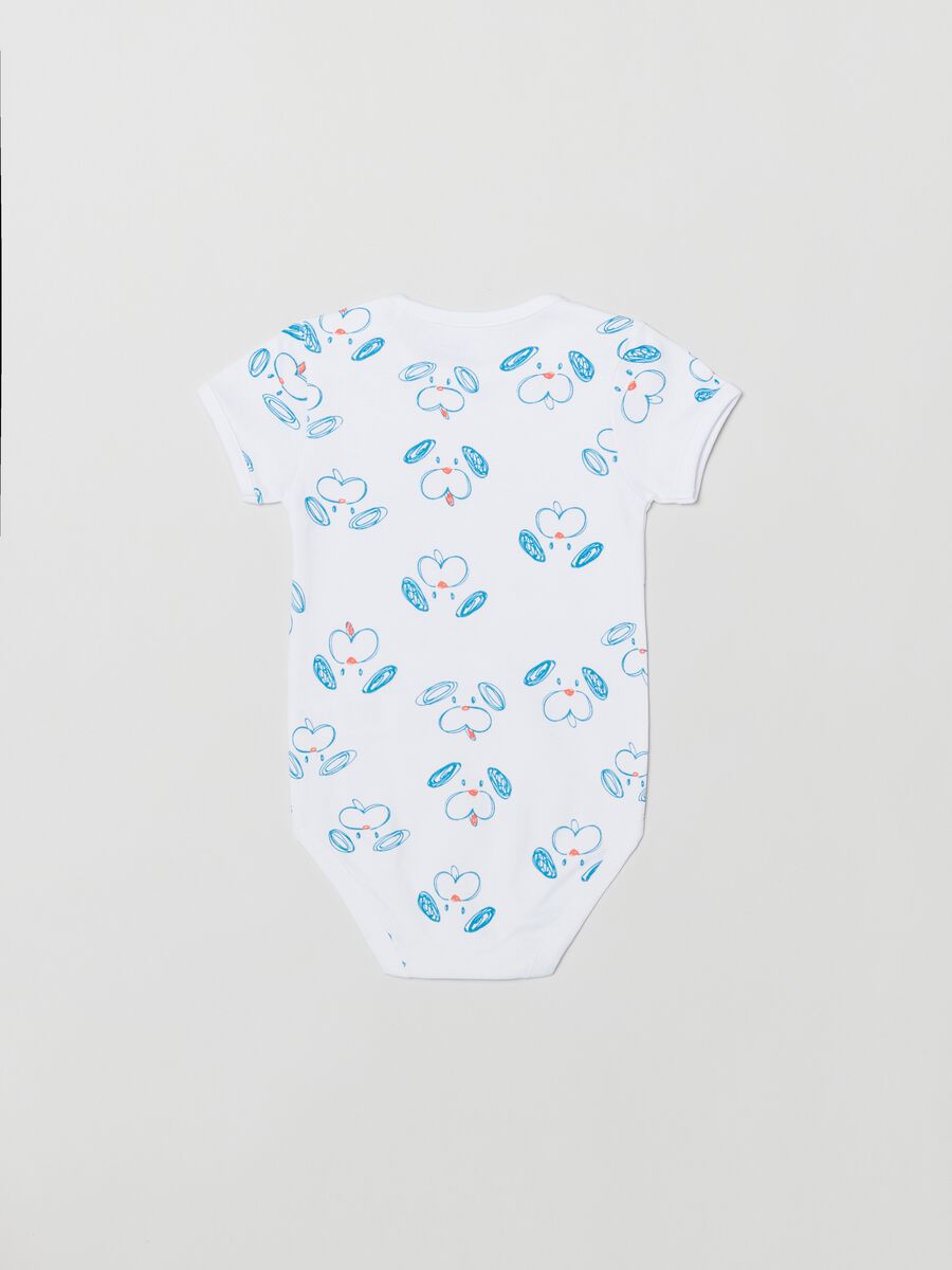 Three-pack cotton bodysuits with print_1