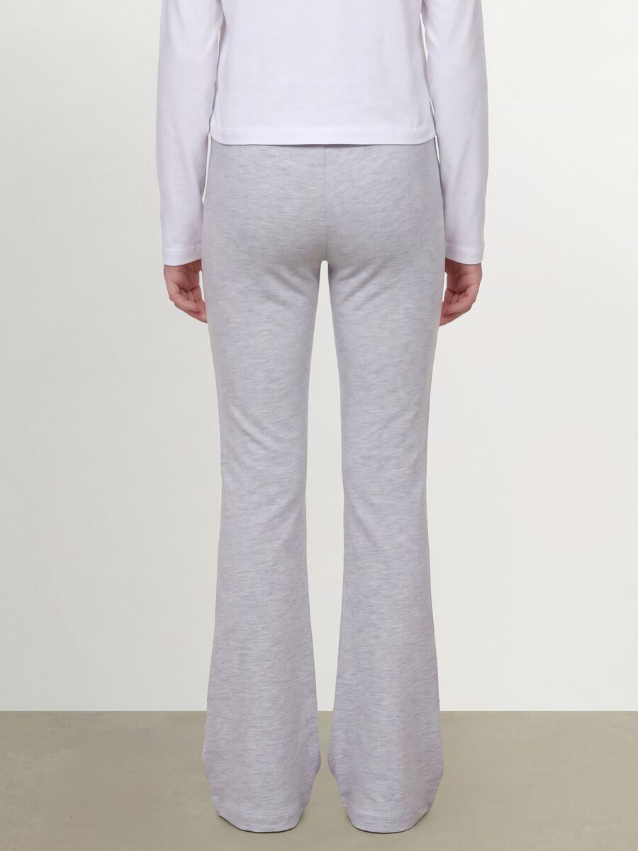 Girls' slim-fit stretch organic cotton grey trousers_3