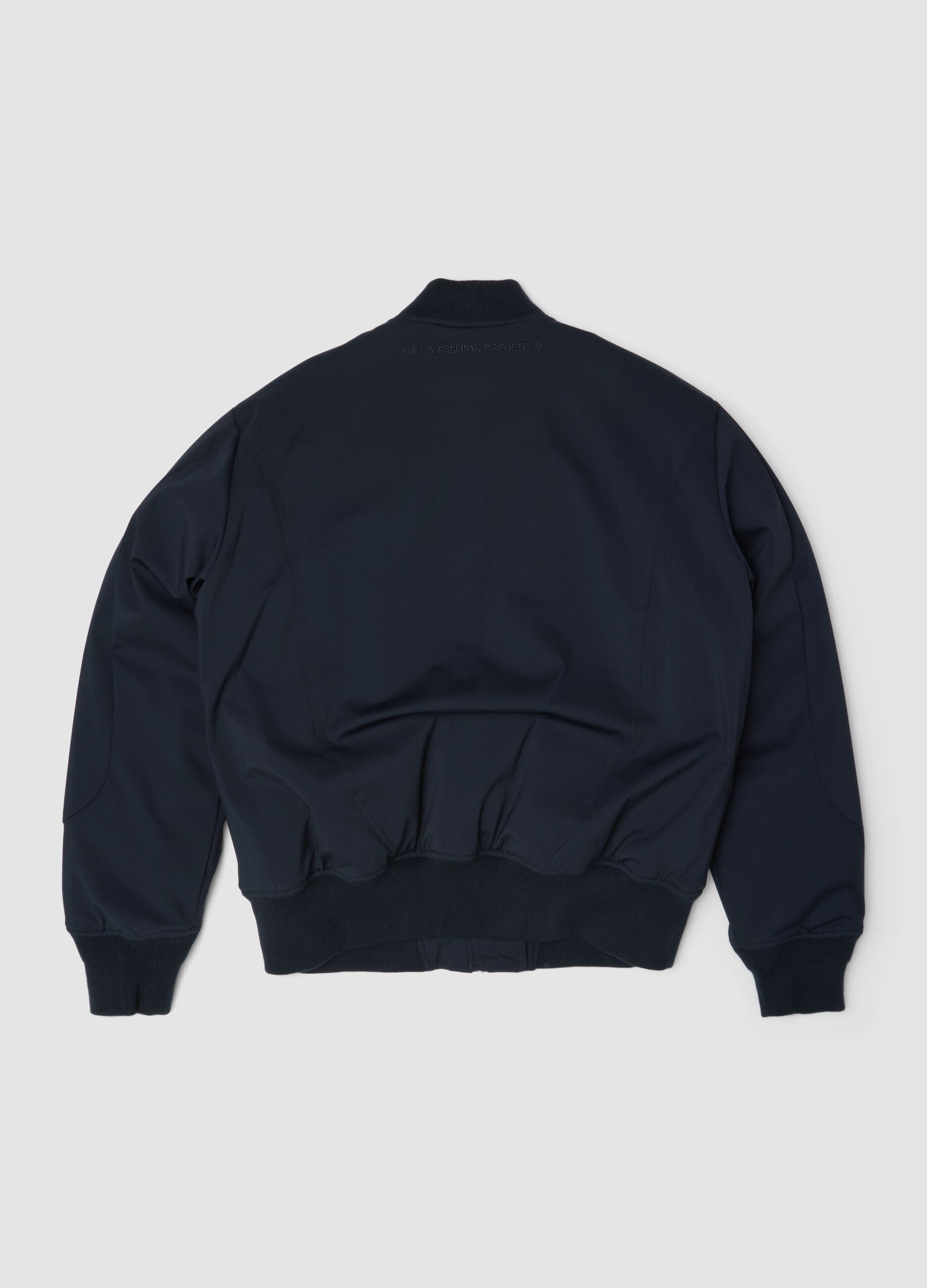 Schwarze Nylon-Bomberjacke