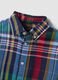 Camicia multicolor in puro cotone a quadri con collo classico button-down_2