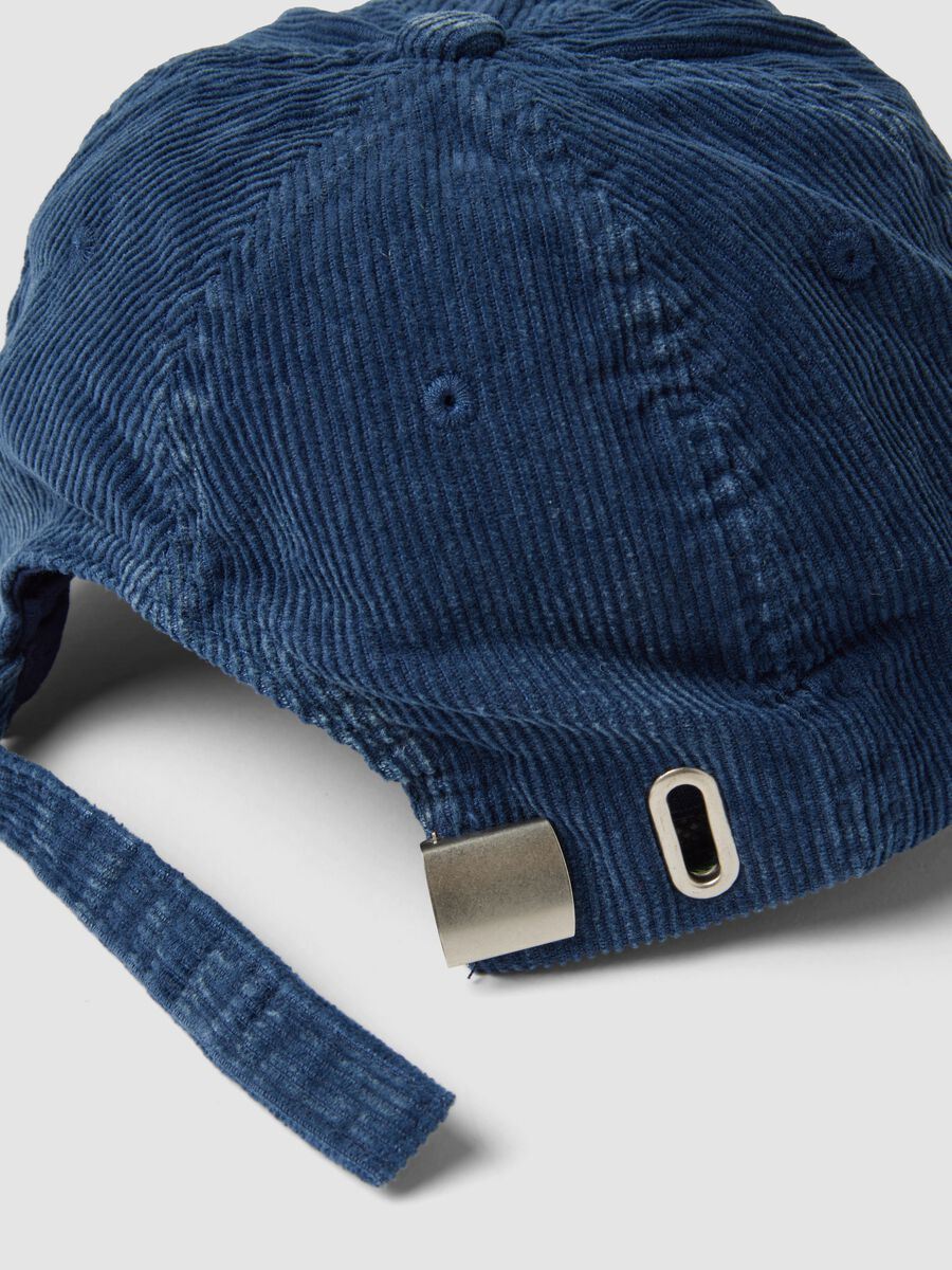Cappello baseball denim in puro cotone a coste_2