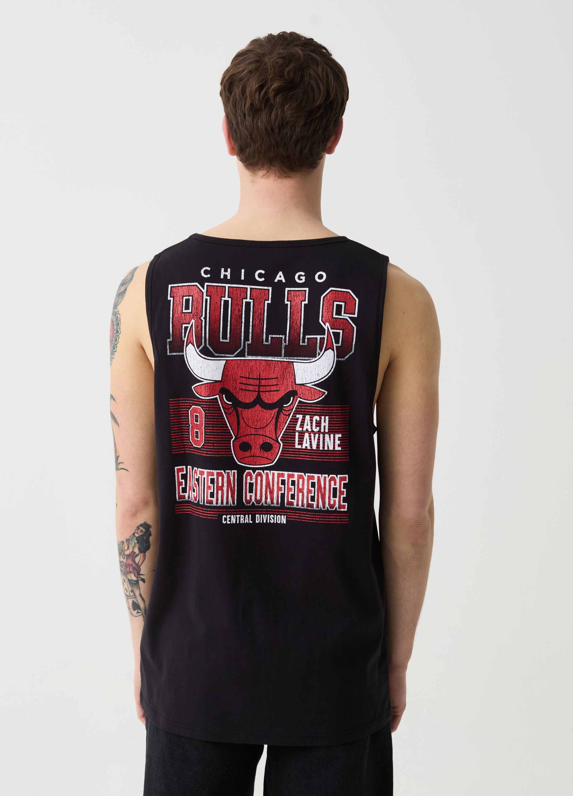 Tank top with NBA Chicago Bulls print