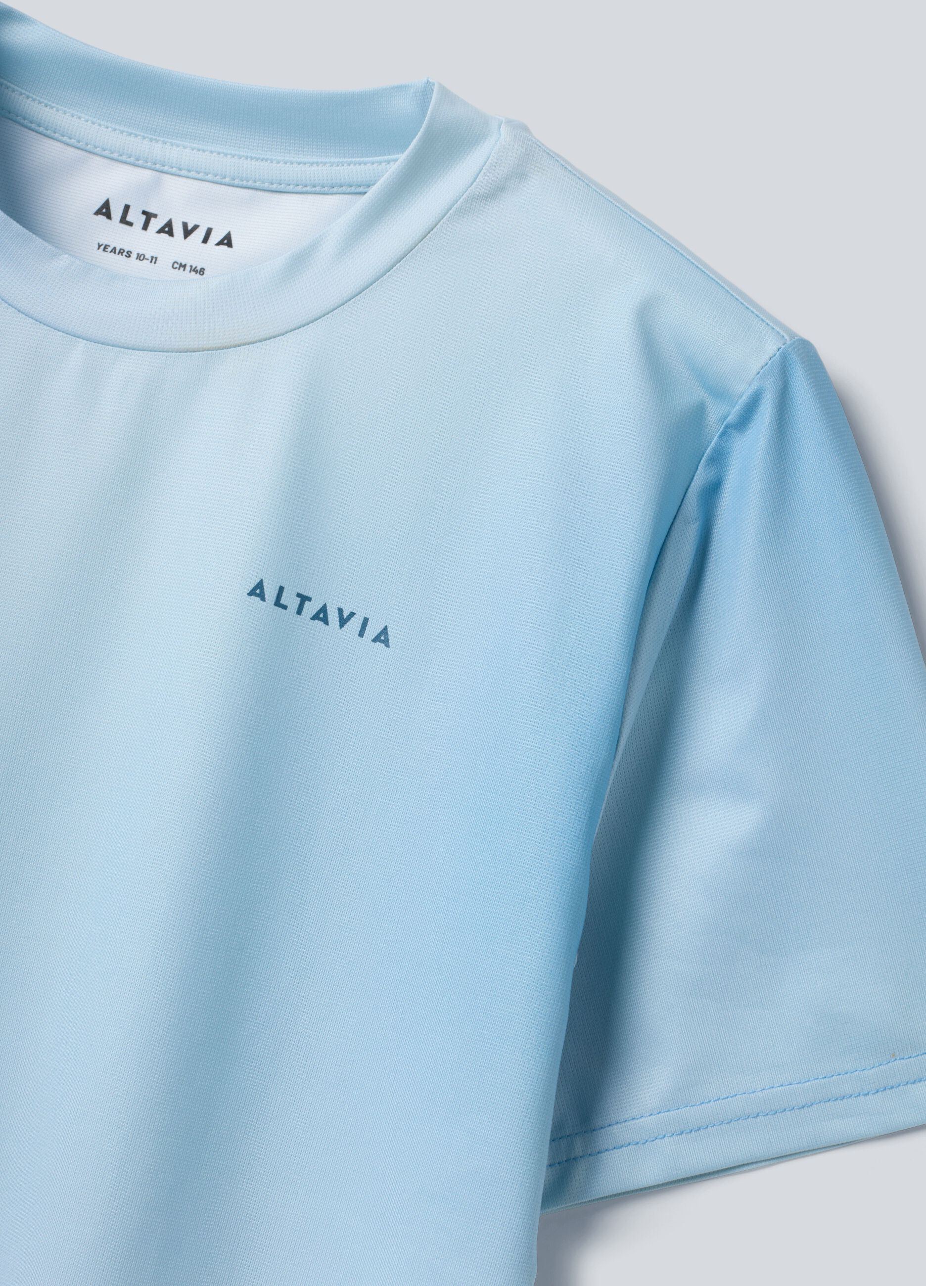 ALTAVIA COURT blue sports T-shirt in stretch technical fabric with tie-dye effect for boys