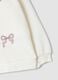 White pure cotton sweatshirt with bow print for baby girl_2