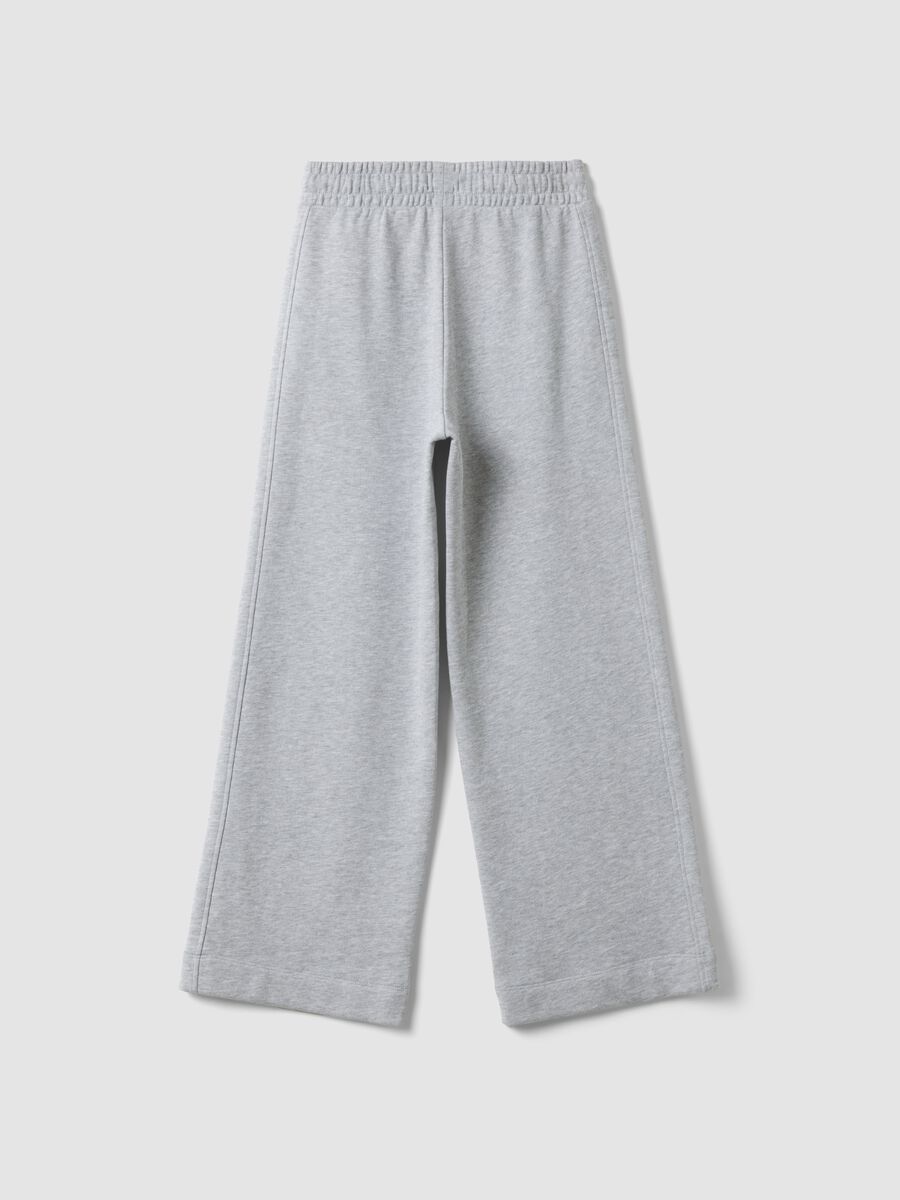 Girls&rsquo; grey culotte trousers in pure organic cotton_5
