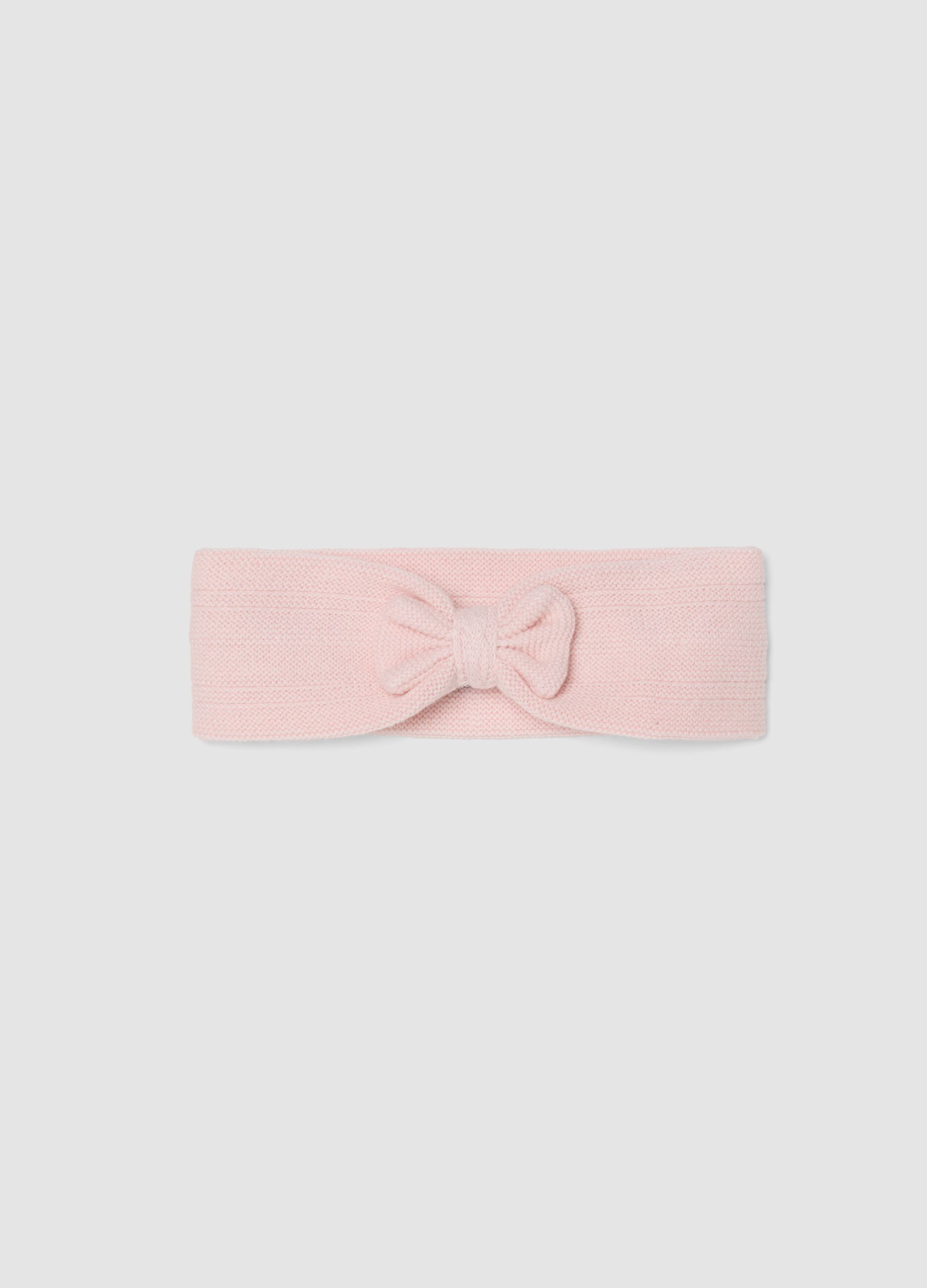 Pink organic cotton knitted headband