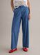 Wide-leg blue cotton trousers_1