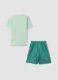 Children's green pure cotton pyjamas regular fit with print_1