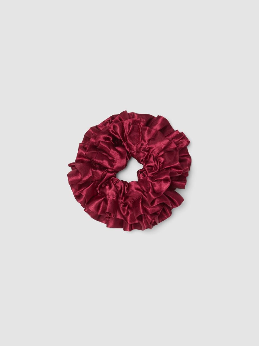 Scrunchie rosso arricciato_0