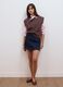 Gilet marrone girocollo in misto lyocell e lana_1