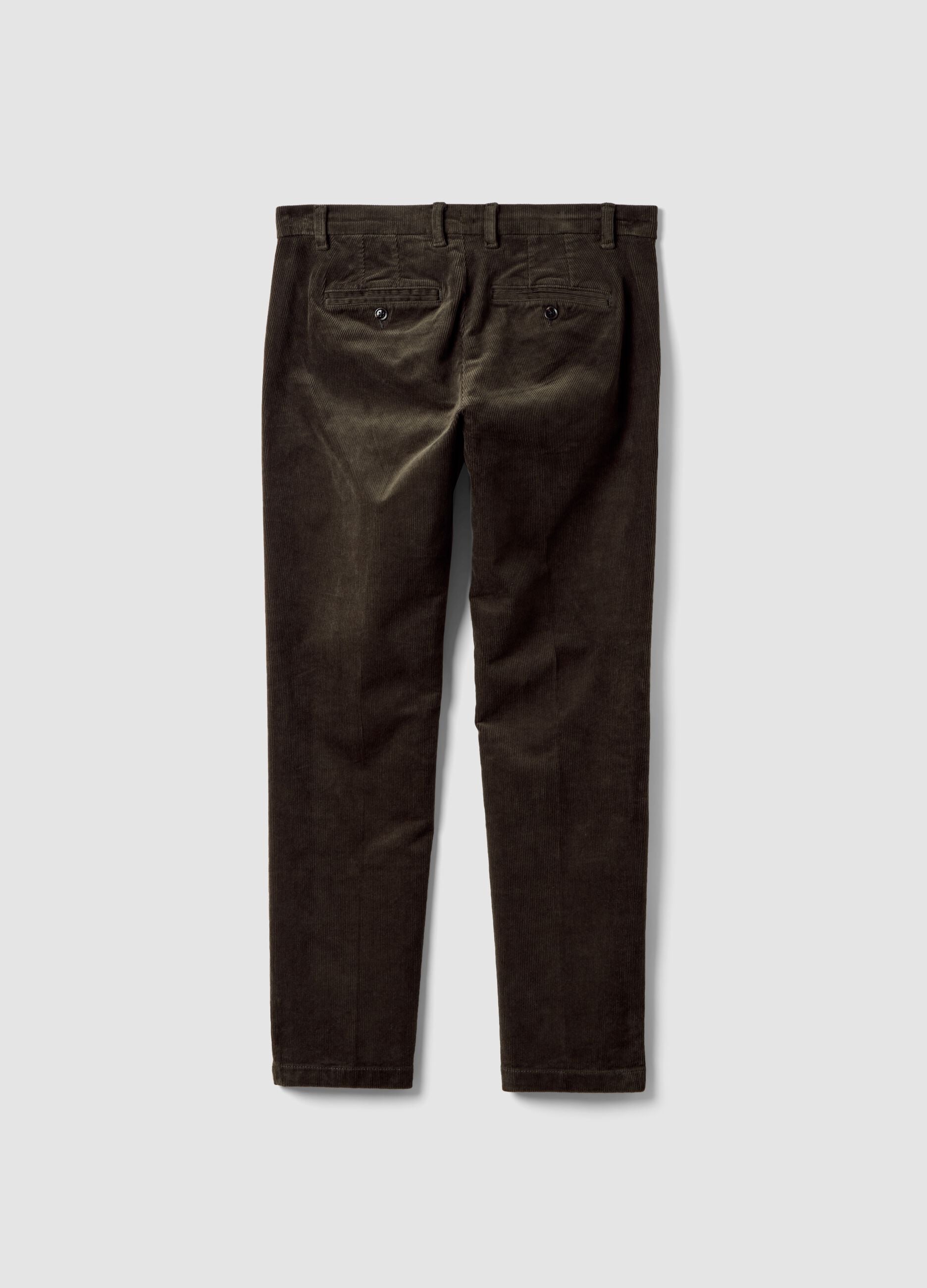 Gr&uuml;ne Chinohose aus Stretch-Baumwolle f&uuml;r Herren