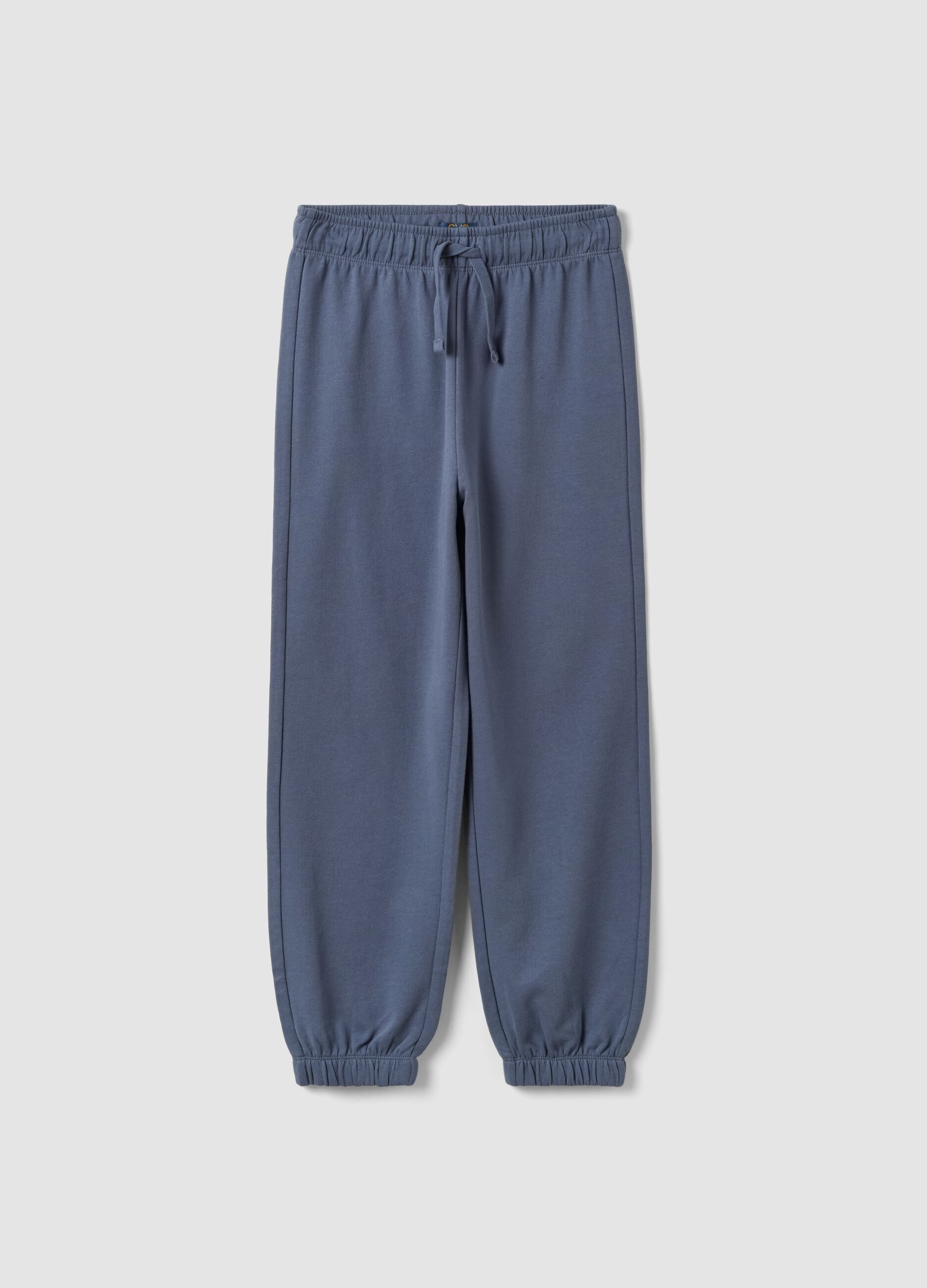 Graue Joggerhose aus reiner Bio-Baumwolle f&uuml;r Jungen, Relaxed Fit